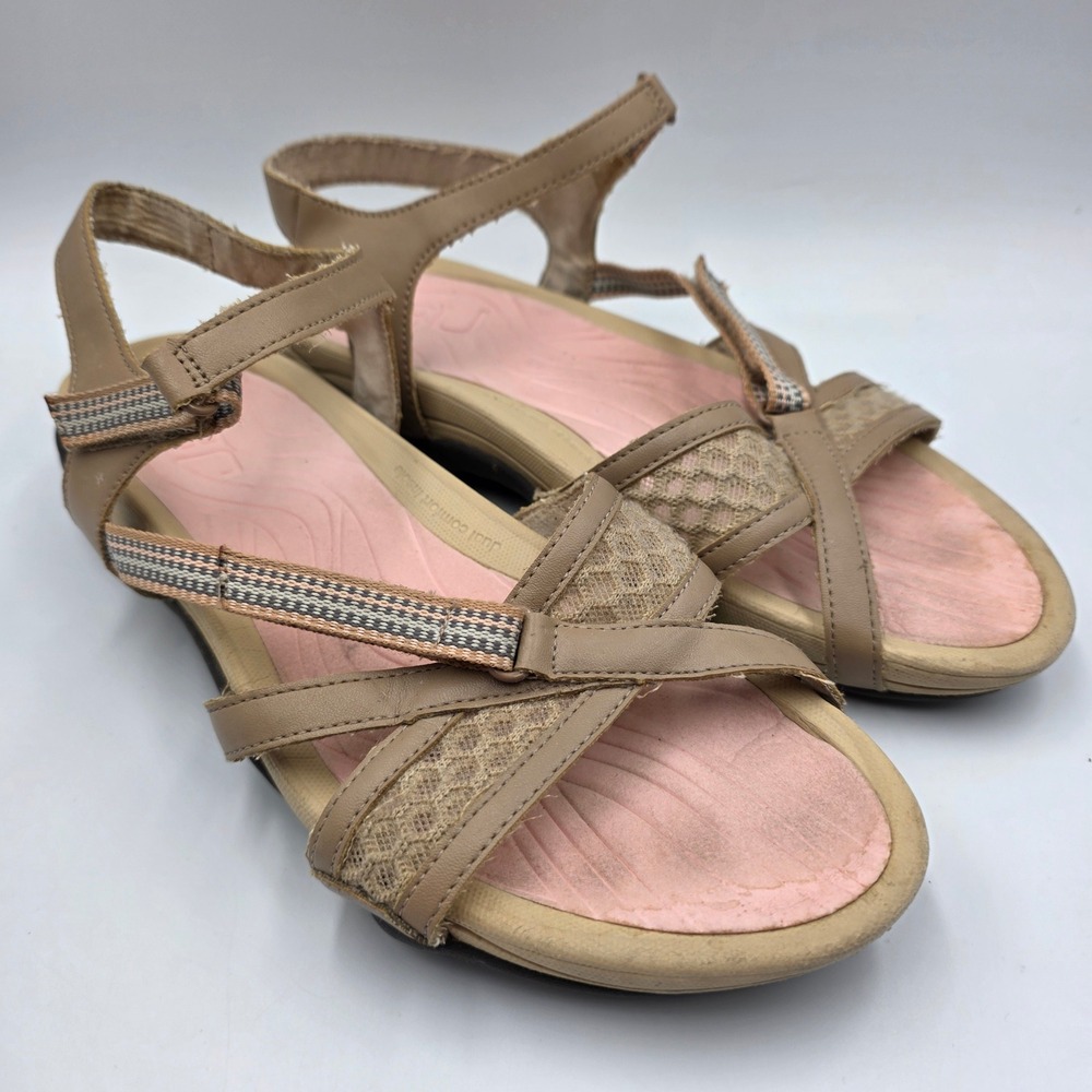 JBU Sport by Jambu Tan Pink Strappy Comfort Sport Sandals Mens 8.5M